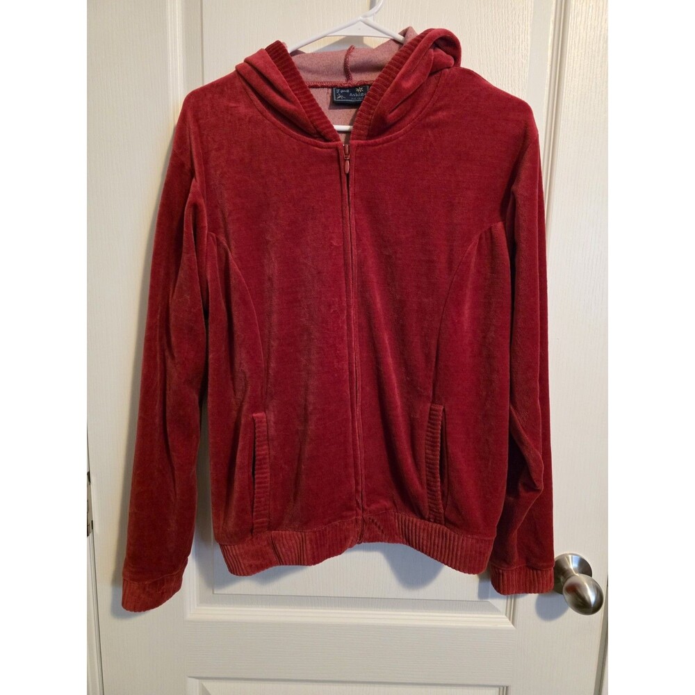 Vintage Y2K Jane Ashley Red Velour 2 piece set sz M. (316)